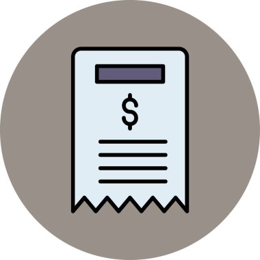 Bill simgesi, vektör illüstrasyonu basit tasarım