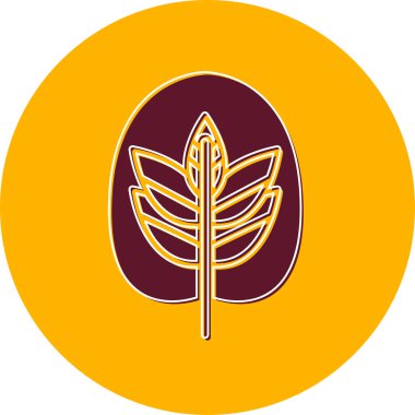 Calathea bitkisi. Web simgesi basit illüstrasyon