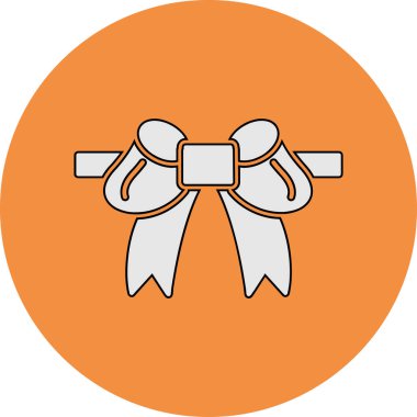 Kurdele yayı. Web simgesi basit illüstrasyon