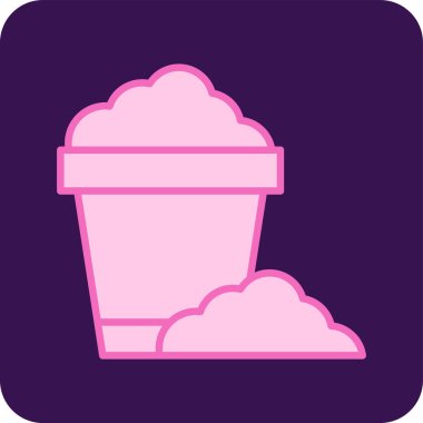 Kum Kovası simgesi, vektör illüstrasyonu basit tasarım