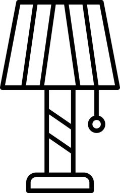 Masa lambası. Web simgesi basit illüstrasyon