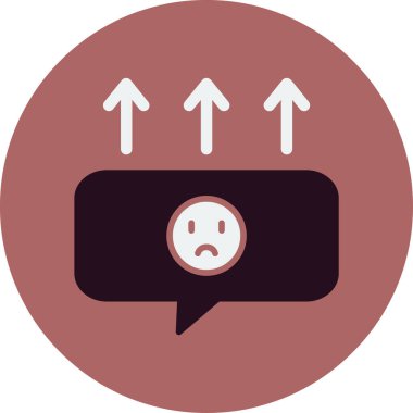 Üzüntü web simgesi vektör illüstrasyonu