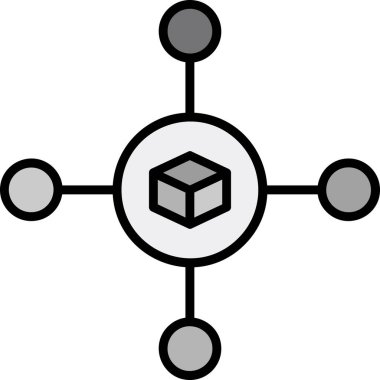 Soyut modern dijital kripto para birimi simgesi