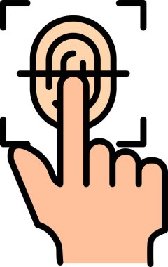 El Dokunuşu simge vektör illüstrasyon tasarımı