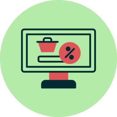 - İnternet. Web simgesi basit illüstrasyon