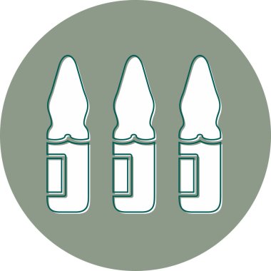 Ampuller web simgesi, basit vektör illüstrasyonu