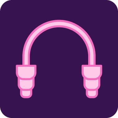 Kulak tıkacı. Web simgesi basit illüstrasyon