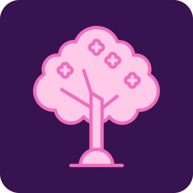 Ağaç. Web simgesi basit illüstrasyon 