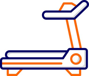 Koşu bandı web simgesi, basit vektör illüstrasyonu