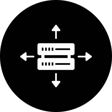 Modern bir kullanıcı veri sembolünün soyut vektör tasviri.