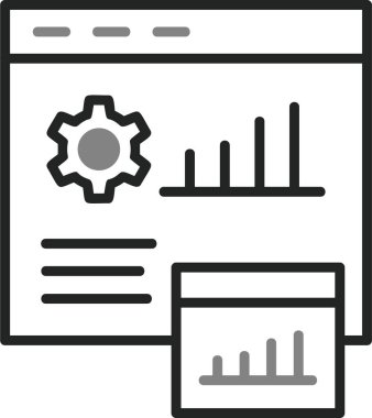 Modern bir kullanıcı veri sembolünün soyut vektör tasviri.