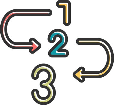 Sıralı. Web simgesi basit illüstrasyon