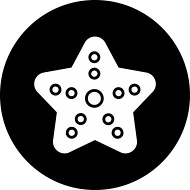 denizyıldızı düz ikon vektör çizimi 