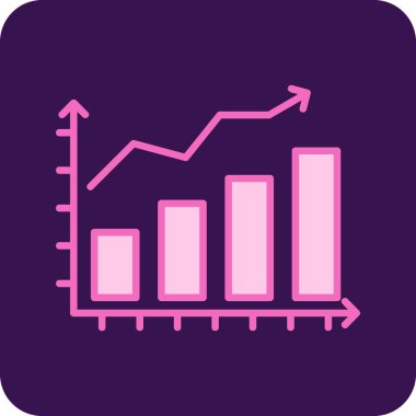 çubuk grafik simgesi, modern vektör illüstrasyonu