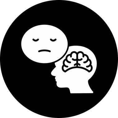 Anksiyete web simgesi vektör illüstrasyonu