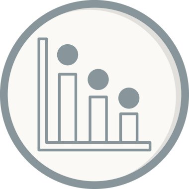 Histogram. Web simgesi basit illüstrasyon