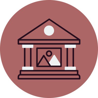 Müze. Web simgesi basit tasarım