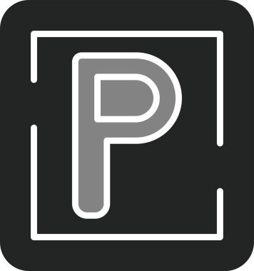 Park ediyor. Web simgesi basit illüstrasyon 