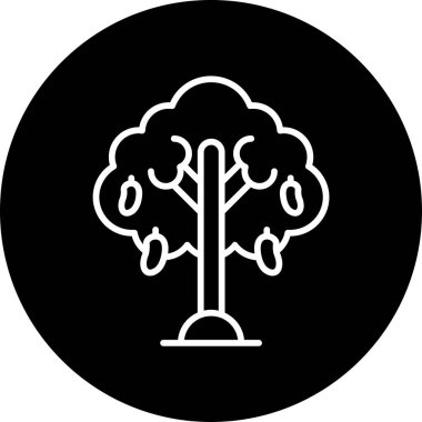 Aspen ağacı simgesi. düz dizayn. vektör illüstrasyonu       