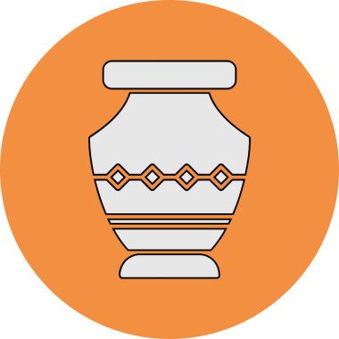 Vazo. Web simgesi basit illüstrasyon