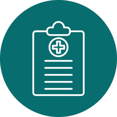 Tıbbi Sağlık Denetim simgesi vektör illüstrasyonu