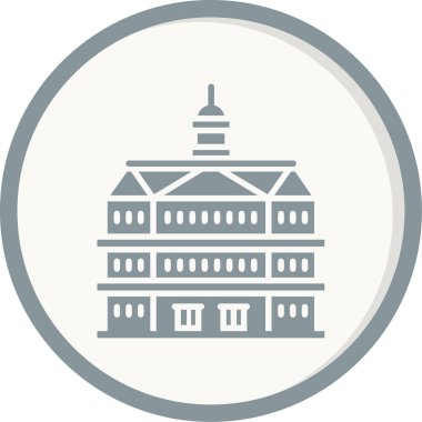 Royal Palace web simgesi, basit vektör illüstrasyonu