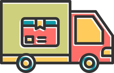 Teslimat. Web simgesi basit illüstrasyon