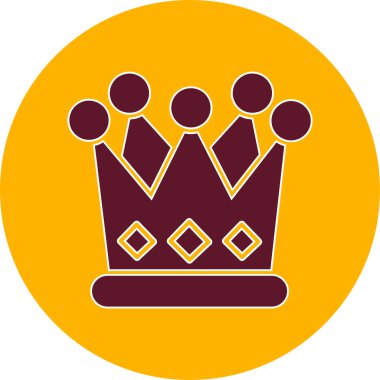 Taç. Web simgesi basit illüstrasyon 