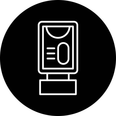 Açık hava reklam afişi Mupi 'nin basit doğrusal görüntüsü 