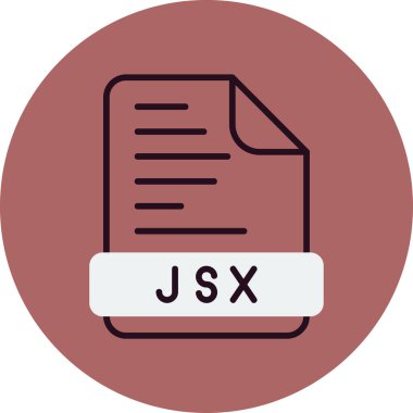 Jsx dosya biçimi vektör illüstrasyonu