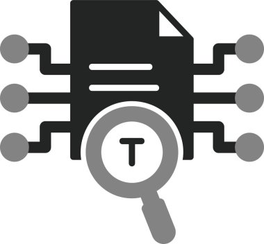 Basit Metin simgesi, vektör illüstrasyonu