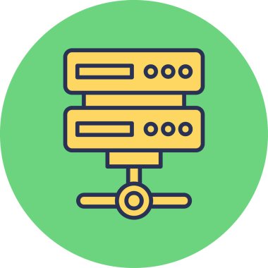 veritabanı simgesi, vektör illüstrasyonu basit tasarım