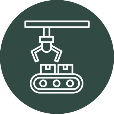 Taşıyıcı Şerit web simgesi, vektör illüstrasyonu