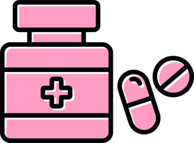 uyuşturucu ve hap ikonu vektör illüstrasyonu