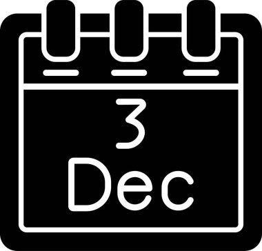 Web uygulamaları için soyut vektör biçiminde Aralık ayı tarih simgesi.