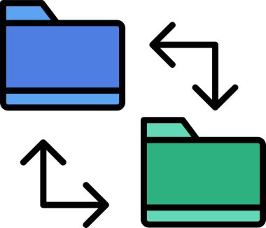 Dosya paylaşım simgesi, vektör illüstrasyonu