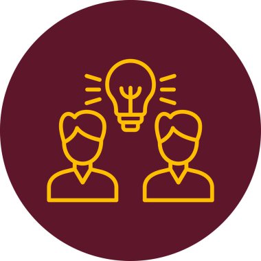 Beyin fırtınası. Web simgesi basit tasarım