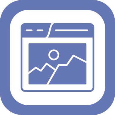 Galeri modern simgesinin vektör illüstrasyonu