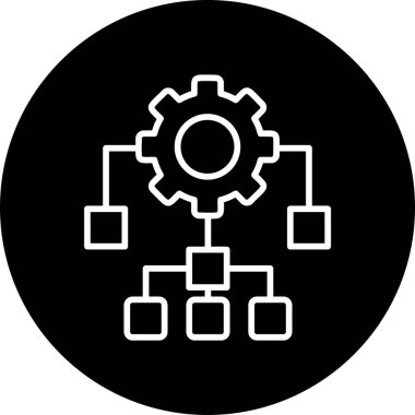 Organizasyon. Web simgesi basit illüstrasyon