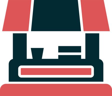 Gıda Stall Web simgesi vektör illüstrasyonu