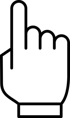 düz parmak ikonu vektör illüstrasyonu