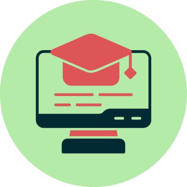 Öğrenmek. Web simgesi vektör illüstrasyonu