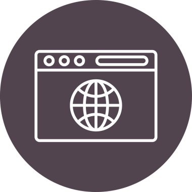 Tarayıcı modern simgesinin vektör illüstrasyonu