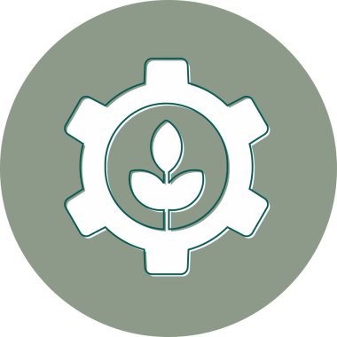 Bitki dişlide kalır. Web simgesi basit illüstrasyon 