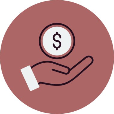  Gelir. Web simgesi basit illüstrasyon