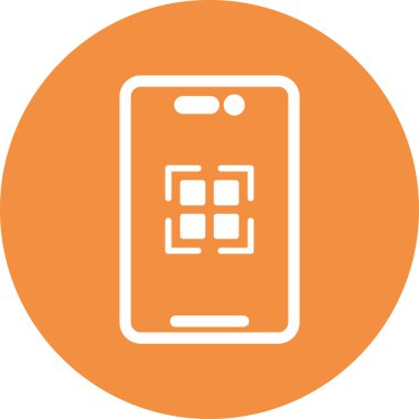 QR Kod simgesi modern vektör illüstrasyonu