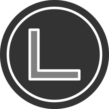 Sağ Açı. Web simgesi basit illüstrasyon