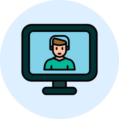 Basit simgeyi karşılama vektör illüstrasyonu