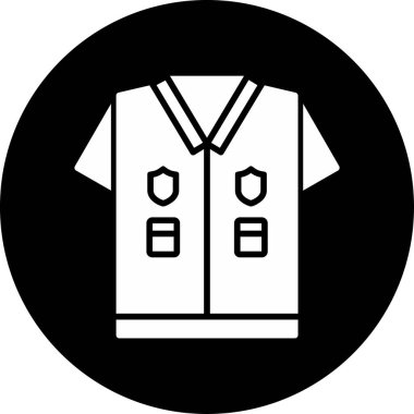 Polis üniforması. Web simgesi basit illüstrasyon