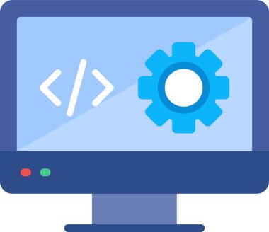 Hesaplanıyor. Web simgesi vektör illüstrasyonu